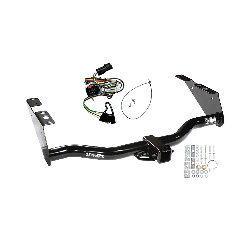 2001-2003 Dodge Grand Caravan Draw-tite Class 3 Trailer Hitch, 2 Inch Square Receiver Bundle w/ Plug-n-Play T-One Wiring Harness