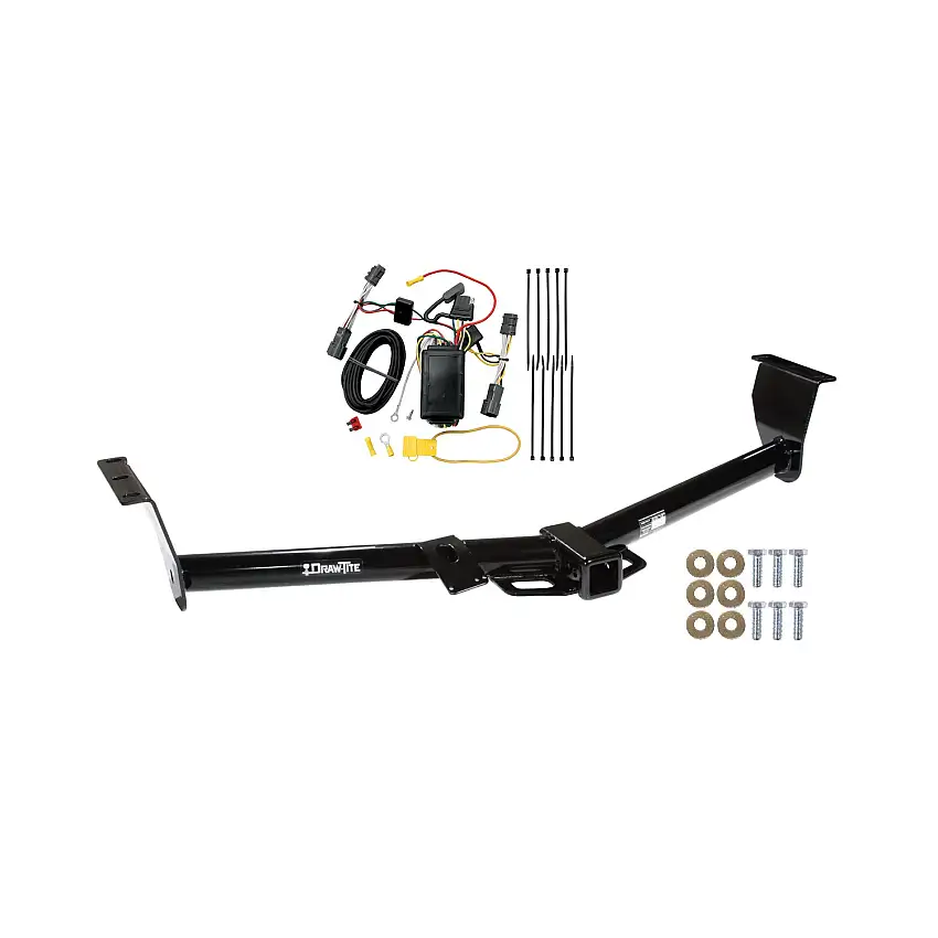 2014-2014 KIA Sedona 118.9" Wheelbase Draw-tite Class 3 Trailer Hitch, 2 Inch Square Receiver Bundle w/ Plug-n-Play T-One Wiring Harness