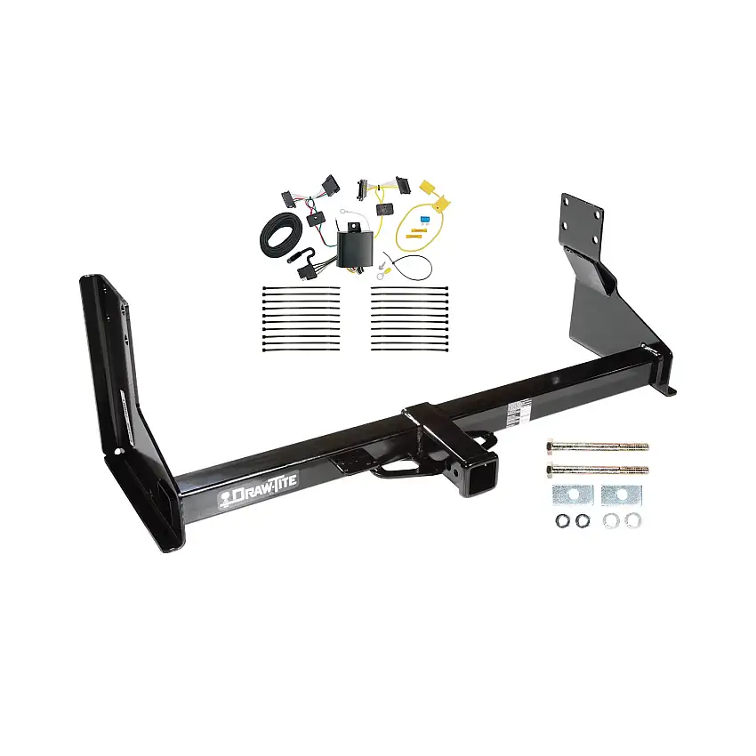2014-2018 Mercedes-Benz Sprinter 3500 w/Factory Step Bumper Excluding Models w/30-3/8 Frame Width Draw-tite Class 3 Trailer Hitch, 2 Inch Square Receiver Bundle w/ Plug-n-Play T-One Wiring Harness