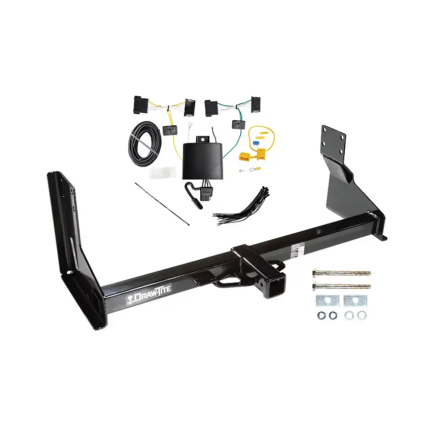 2019-2021 Mercedes-Benz Sprinter 2500 w/Factory Step Bumper Excluding Models w/30-3/8 Frame Width Draw-tite Class 3 Trailer Hitch, 2 Inch Square Receiver Bundle w/ Plug-n-Play T-One Wiring Harness