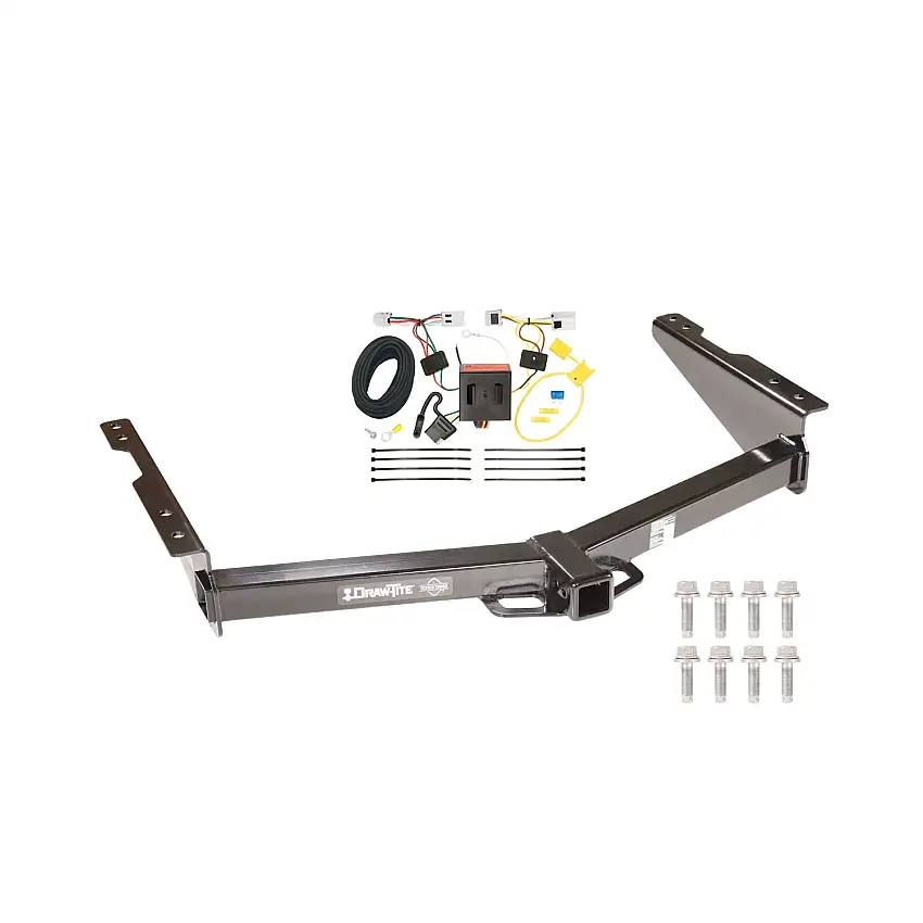 2021-2021 Nissan NV2500 Draw-tite Class 4 Trailer Hitch, 2 Inch Square Receiver Bundle w/ Plug-n-Play T-One Wiring Harness