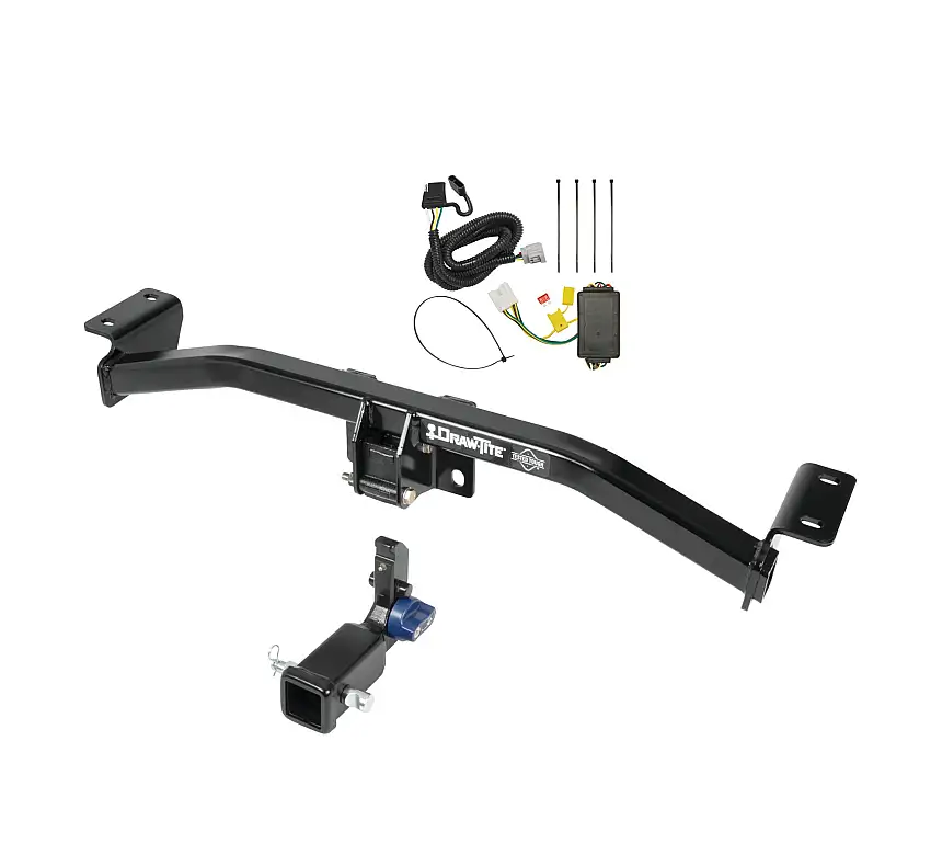 2016-2022 Lexus RX350 Draw-tite Hidden Hitch Completely Hidden Trailer Hitch 2 Inch Removable Receiver Bundle w/ Plug-n-Play T-One Wiring Harness