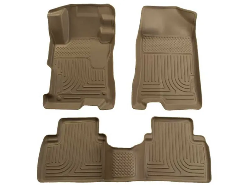 2010-2016 Taurus Husky WeatherBeater Front & Rear Floor Mats Tan | 98703