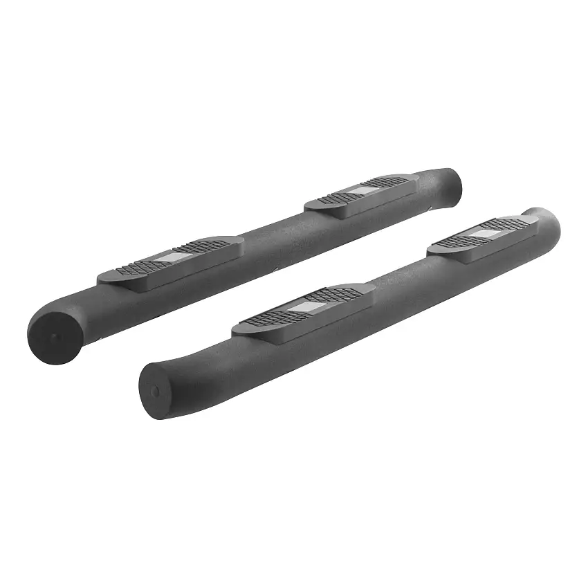 ARIES Big Step 4" Black Aluminum Round Side Bars, Select Toyota Tacoma Step Nerf Bar Kit