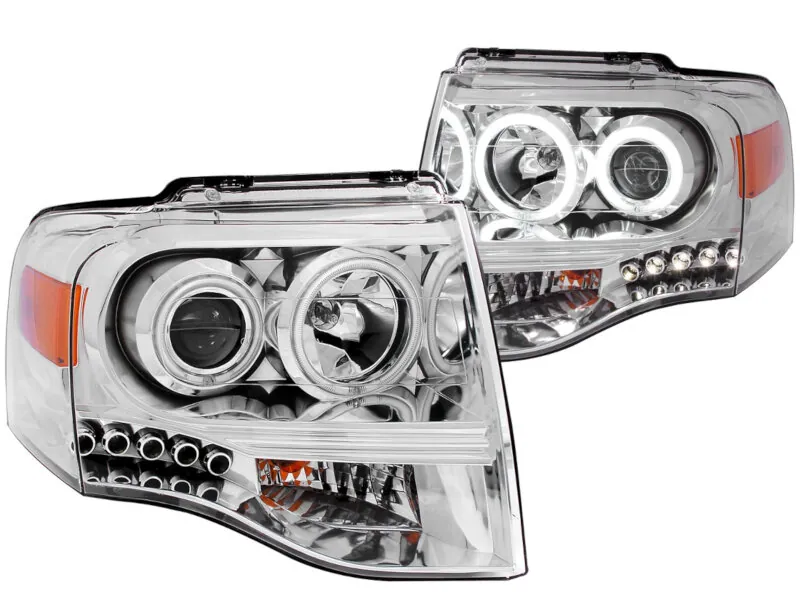 2007-2013 Expedition ANZO Chrome Projector CCFL Halo Headlights | 111114