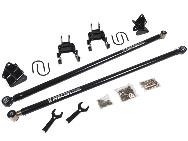 2011-2016 Ford F250 & F350 BDS Recoil Traction Bars & Mount Kit for 0-6 inch Lifts (8ft Bed Only) 123418+123409
