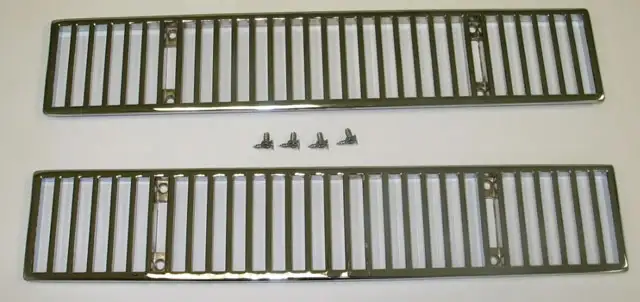GRILLE-REAR DECK VENT-CHROME-PAIR-68-76 (#E12095)