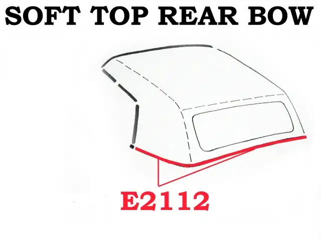 WEATHERSTRIP-SOFT TOP-REAR BOW-USA-68-75 (#E2112)
