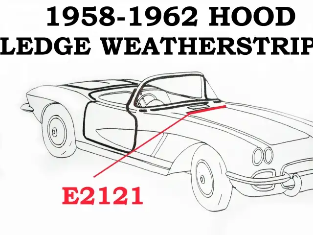 WEATHERSTRIP-HOOD LEDGE-USA-58-62 (#E2121)