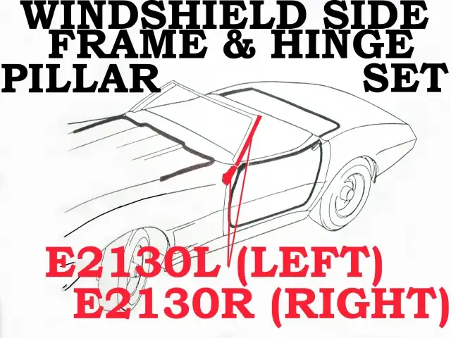 WEATHERSTRIP-WINDSHIELD SIDE FRAME-PILLAR POST AND LOWER HINGE PILLAR-USA-RIGHT-68-72 (#E2130R)