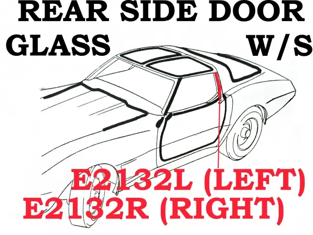 WEATHERSTRIP-REAR SIDE DOOR GLASS-USA-RIGHT-78-82 (#E2132R)