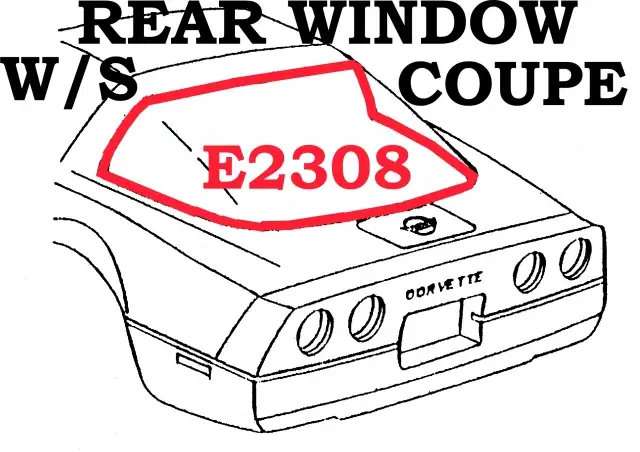 WEATHERSTRIP-REAR WINDOW-COUPE-84-96 (#E2308)