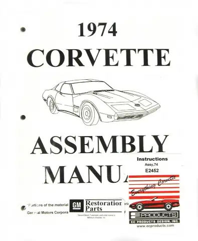 ASSEMBLY MANUAL-74 (#E2452)