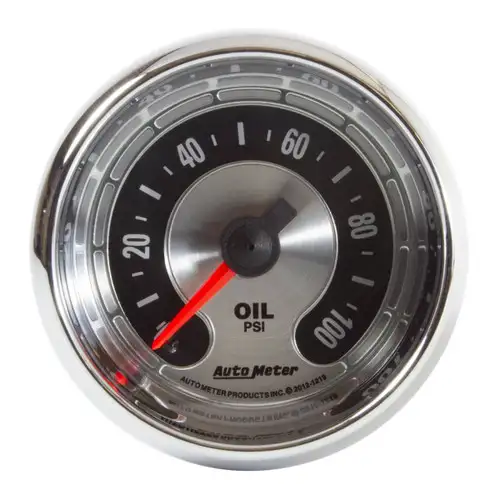 AutoMeter GAUGE, OIL PRESS, 2 1/16", 100PSI, MECH, AMERICAN MUSCLE 1219