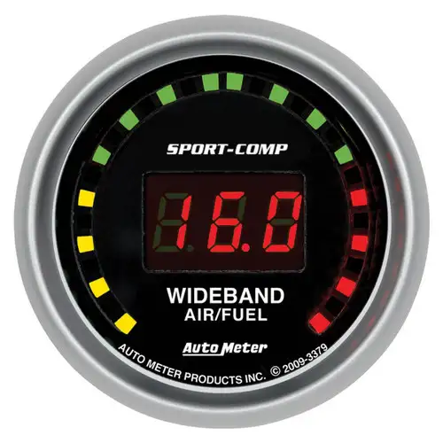 AutoMeter GAUGE, AIR/FUEL RATIO-WIDEBAND, STREET, 2 1/16", 10:1-17:1, DIGITAL, SPORT-COMP 3379
