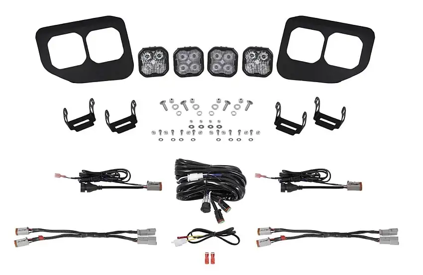 Diode Dynamics SS3 Stage Series Fog Light Pocket Kit | 20-22 Ford Superduty