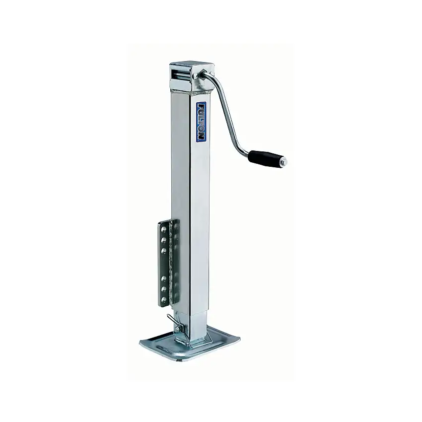 Fulton Square Trailer Jack, Side Mount, 5,000 lbs. Lift Capacity, Side Wind, Bolt-On, 28 in. Travel FLHD50000101