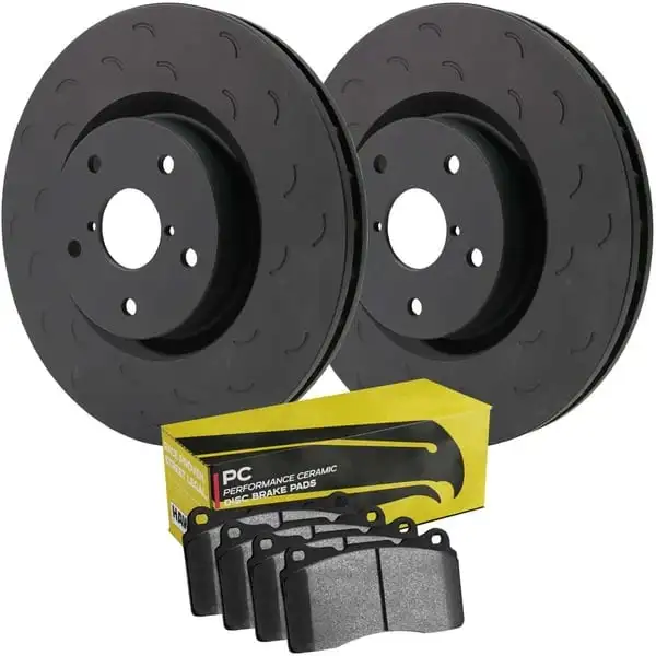 Hawk Performance Talon Slotted Rear Brake Rotor & Ceramic Pad Kit 99-04 Ford F-350 Superduty DRW