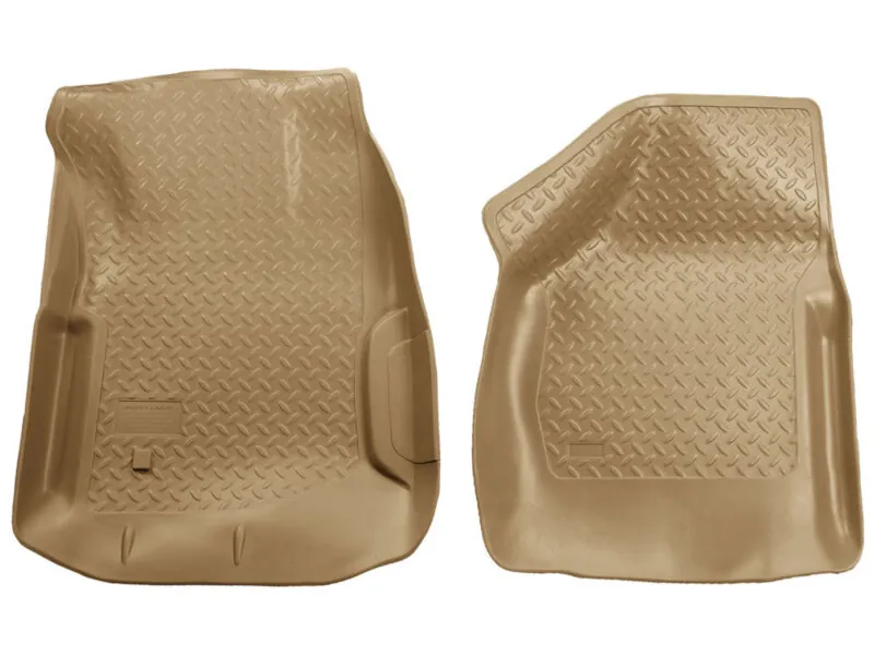 2000-2007 Ford F250 & F350 Husky Classic Style Front Floor Mats (Tan) | 33853