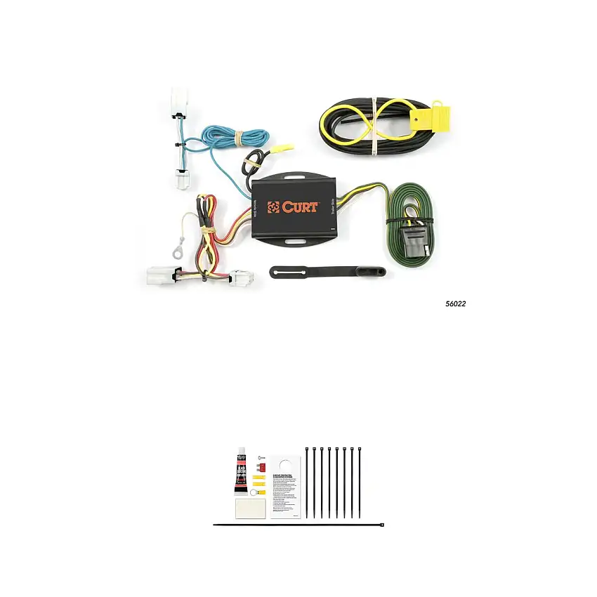 CURT Custom Wiring Harness, 4-Way Flat Output, Select Nissan Altima, Maxima, Sentra Trailer Connector Kit