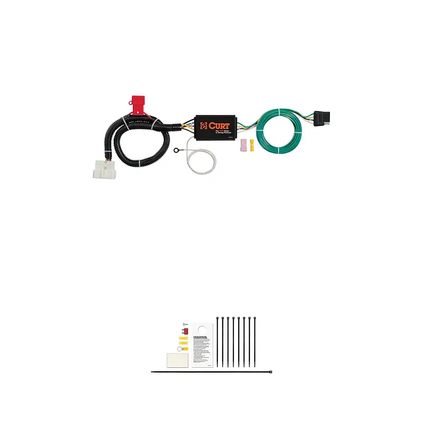 CURT Custom 4-Flat, Select Honda Pilot, Passport, OEM Tow Package Required Trailer Connector Kit