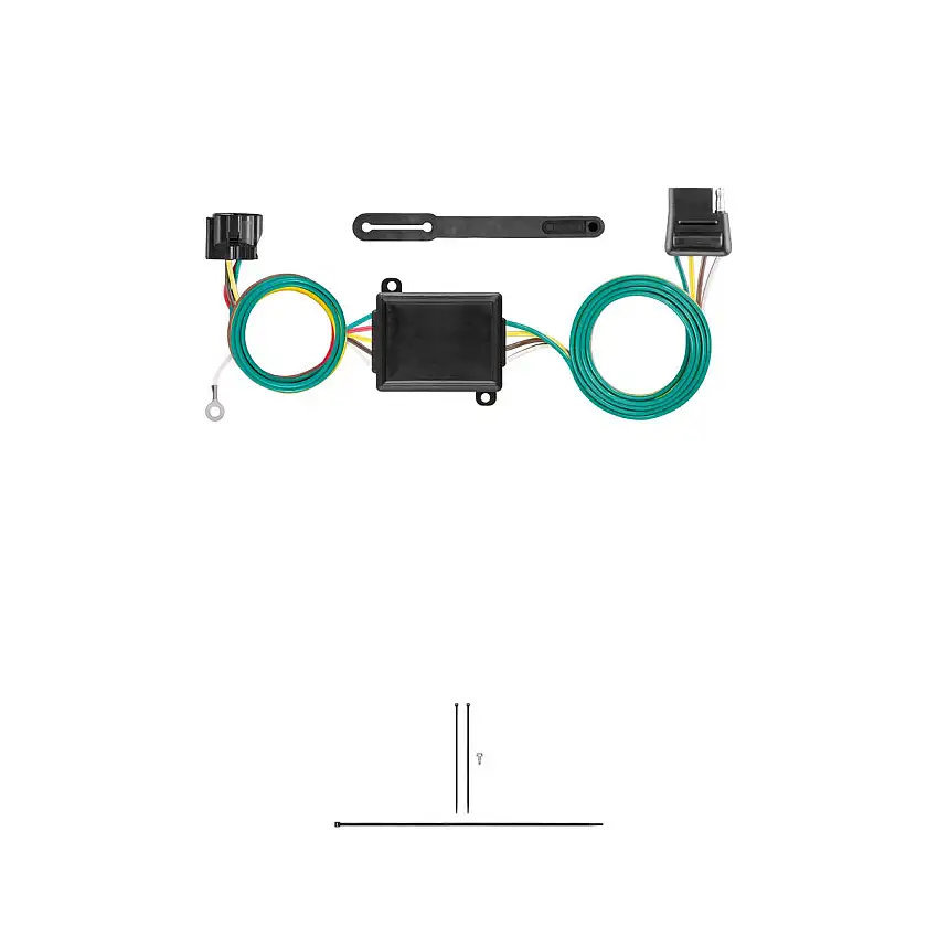 CURT 58919 Towed-Vehicle RV Wiring Harness Add-On, 4-Pin Trailer Wiring