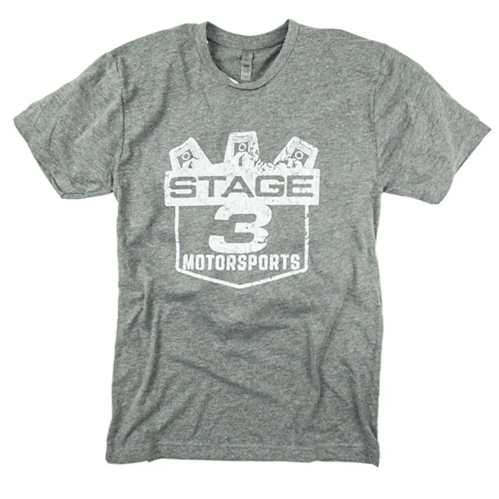 Stage 3 Motorsports Grey Logo T-Shirt | S3M-GREYTEE