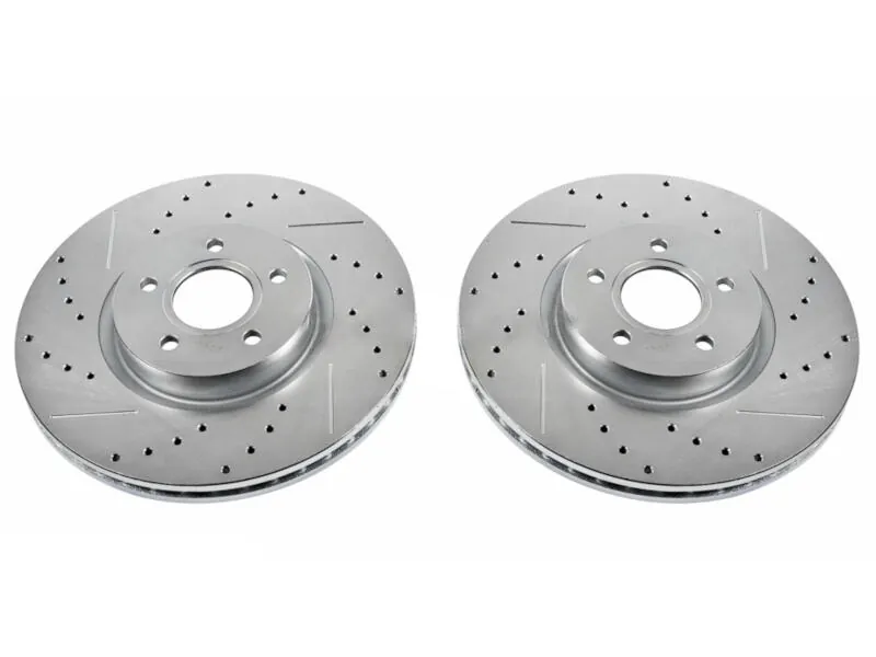 2013-2018 Focus ST Power Stop Drilled & Slotted Front Brake Rotors (12.6 inch) | EBR897XPR