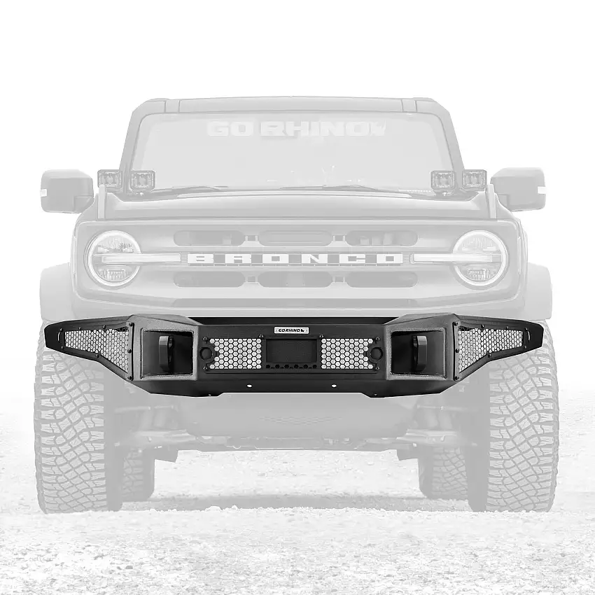Go Rhino 331400T Rockline Winch-Ready Front Full Width Bumper For Ford Bronco