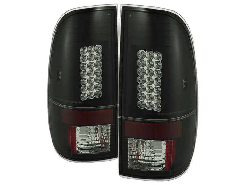 1999-2007 Ford F250 & F350 Spyder LED Tail Lights (Smoke/Black) SL-| 5078179