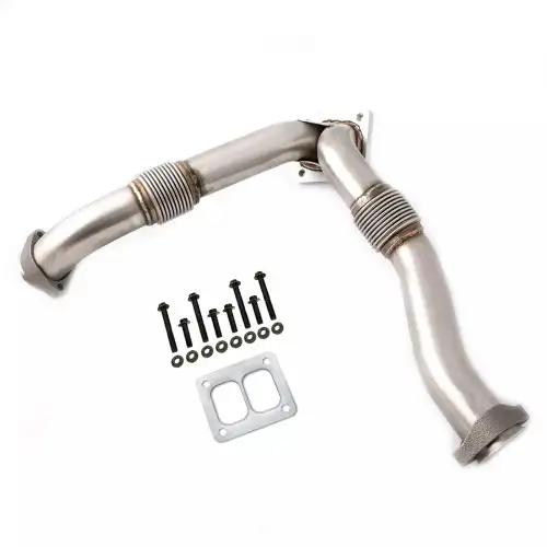 HD Stainless Steel One Piece Bellowed Up Pipe Kit - 94-97 Ford 7.3L Powerstroke Diesel