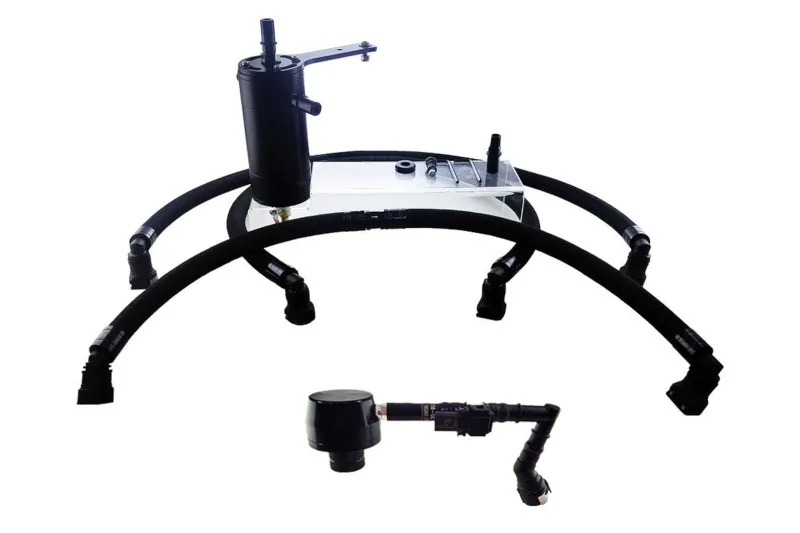 2018-2019 Ford F150 2.7L EcoBoost UPR Dual-Valve Oil Catch Can with Clean Side Separator | 5030-166-1-ECSS