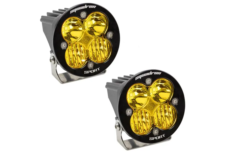 Baja Designs Squadron-R Sport Edition Wide Cornering LED Light Amber (Pair) | 587815