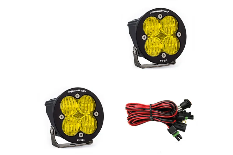 Baja Designs Squadron-R Pro Edition Wide Cornering LED Light Amber (Pair) | 597815