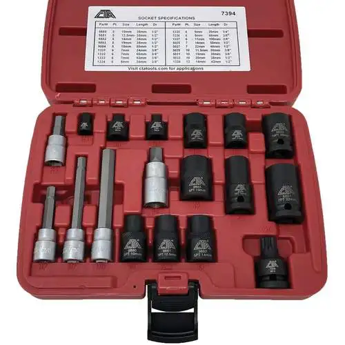 Brake Caliper Socket Set, 18 Pieces
