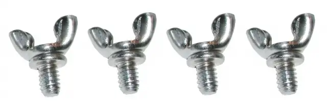 WING NUT SET-IGNITION SHIELD-CHROME-4 PIECE-56-82 (#E1940)