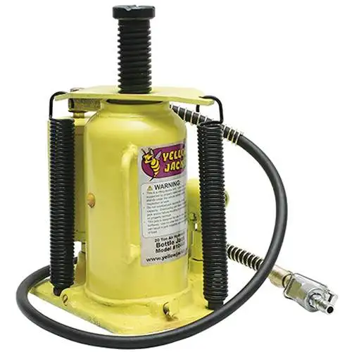 Yellow Jackit 20 Ton Air/Manual Bottle Jack (Welded Base)