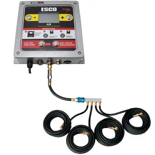 Digital Wall Mounted Tire Inflator with Tire Inflation 4-Way Manifold System