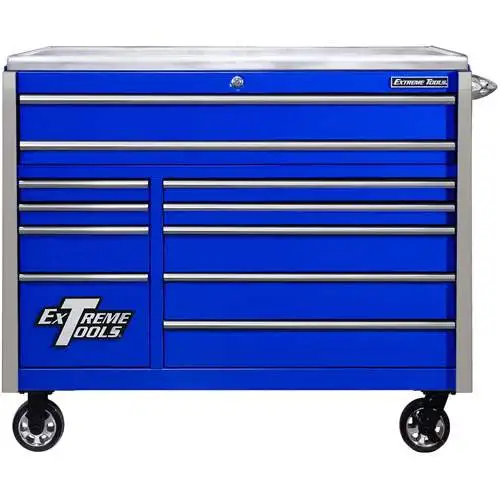 55 inch EXQ Series Roller Cabinet, Blue/Chrome