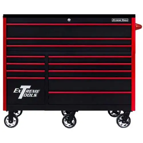 55 Inch RX Series Roller Cabinet, Black/Red