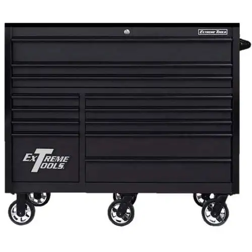 55 Inch RX Series Roller Cabinet, Matte Black/Black