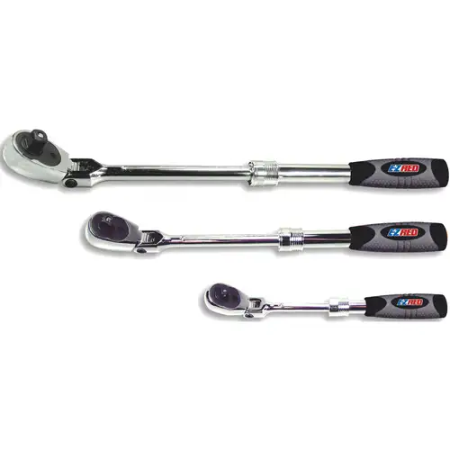 3 Pc Extendable FleX-Head Monster Ratchet Set