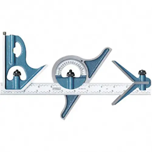 12 Inch Combinationination Square With Protractor And Center