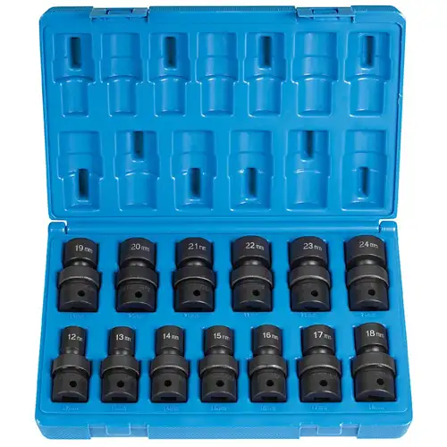 1/2" Drive Universal Metric Impact Socket Set
