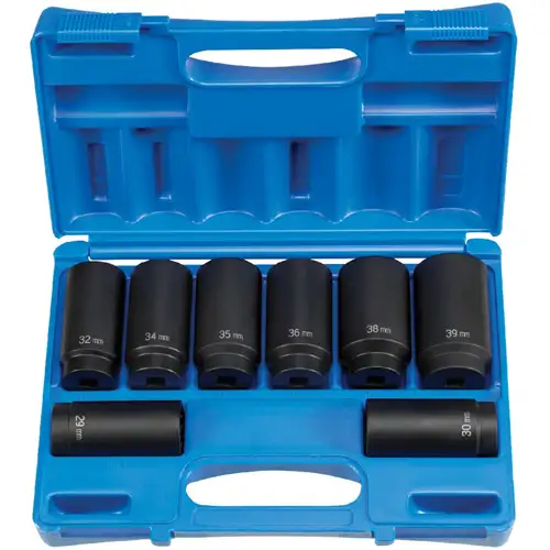 1/2 Inch 8 Pc Spindle Axle Nut Set - 12 Point