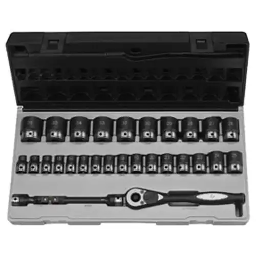 1/2 Drive, 6 Pt Standard Length Metric Duo Socket Set