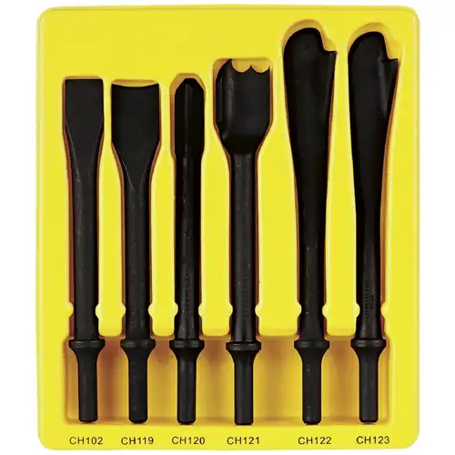 Chisel Set, Impact, 6 Piece, .401 Shank, Exhaust
