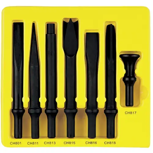 Chisel Set, Impact, 7 Piece .498 Shank, General Service