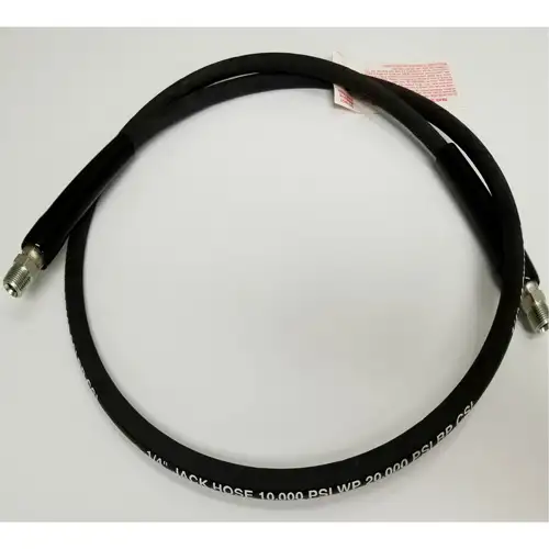 6Ft, 1/4In Id, 1/4NPTF Male End Fittings, Heavy Duty Rubber Hose. 20,000PSI Burst Rating.