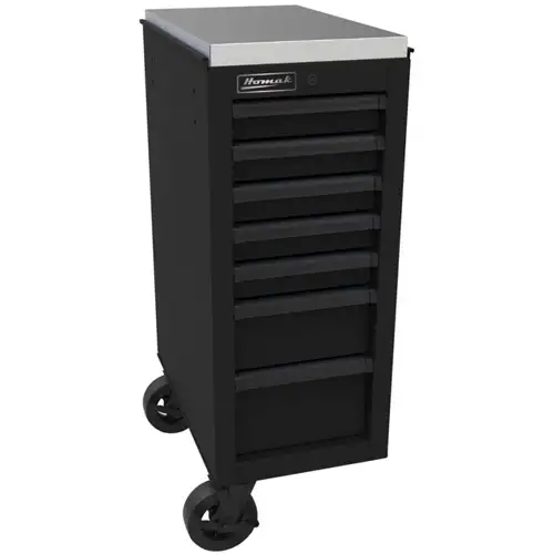 14 1/2 Inch Rs Pro 7-Drawer Side Cabinet, Black
